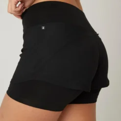 Domyos Short Mallas Cortas Fitness 2 En 1 Mujer Nyamba 900 Negro