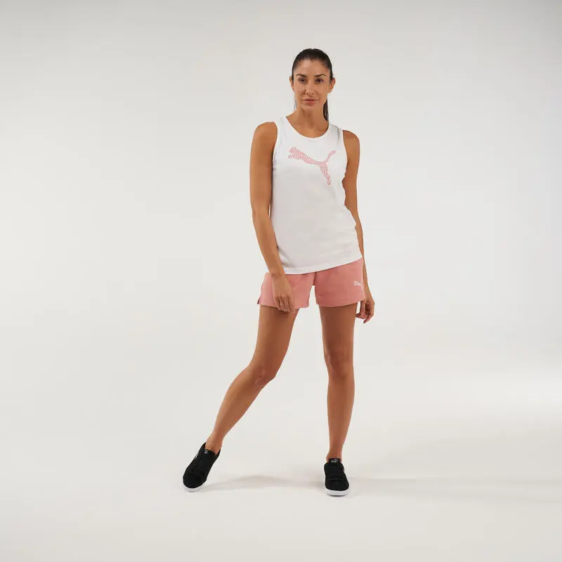 Short Pantal贸n Corto Fitness Algod贸n Mujer Puma Rosa - Imagen 2
