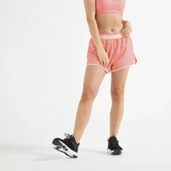 Domyos Short Pantalón Corto Fitness Amplio Mujer Rosa Pálido