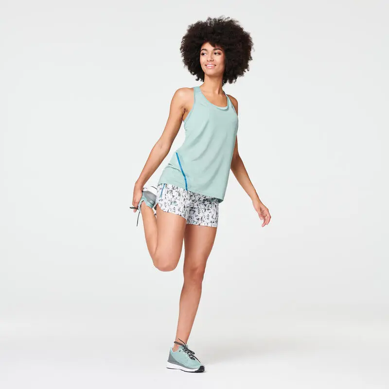 Short Pantal贸n Corto Running Kalenji Run Dry Verde - Imagen 3