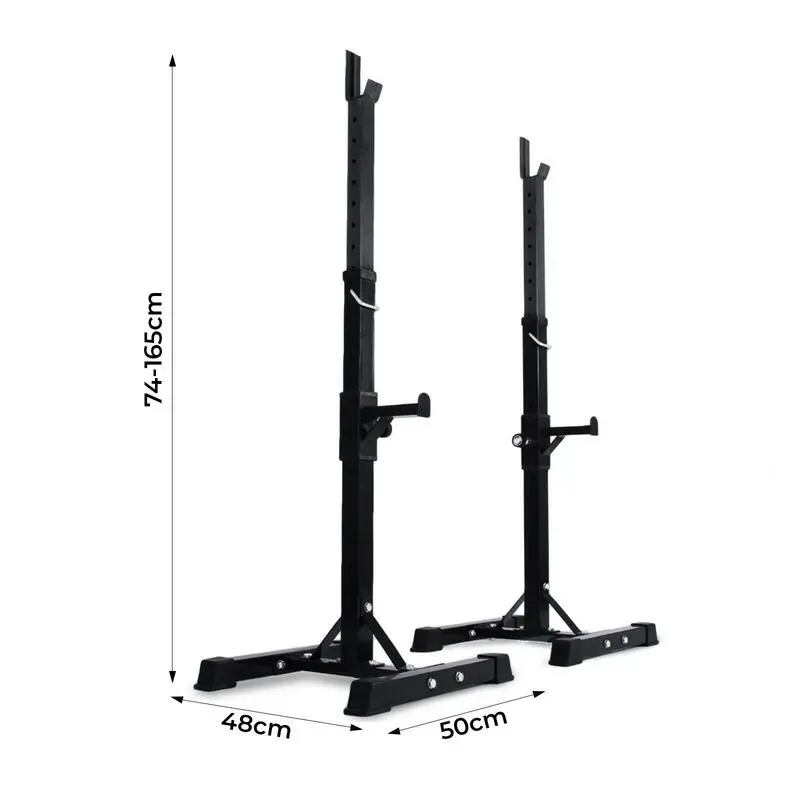 OZIO FITNESS Soporte Rack De Pesas Para Musculaci贸n Separable Alta Carga Negro - Imagen 2