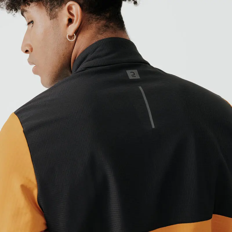 Kalenji Sudadera Running Hombre Manga Larga Cálida Warm 500 Ocre - Imagen 4