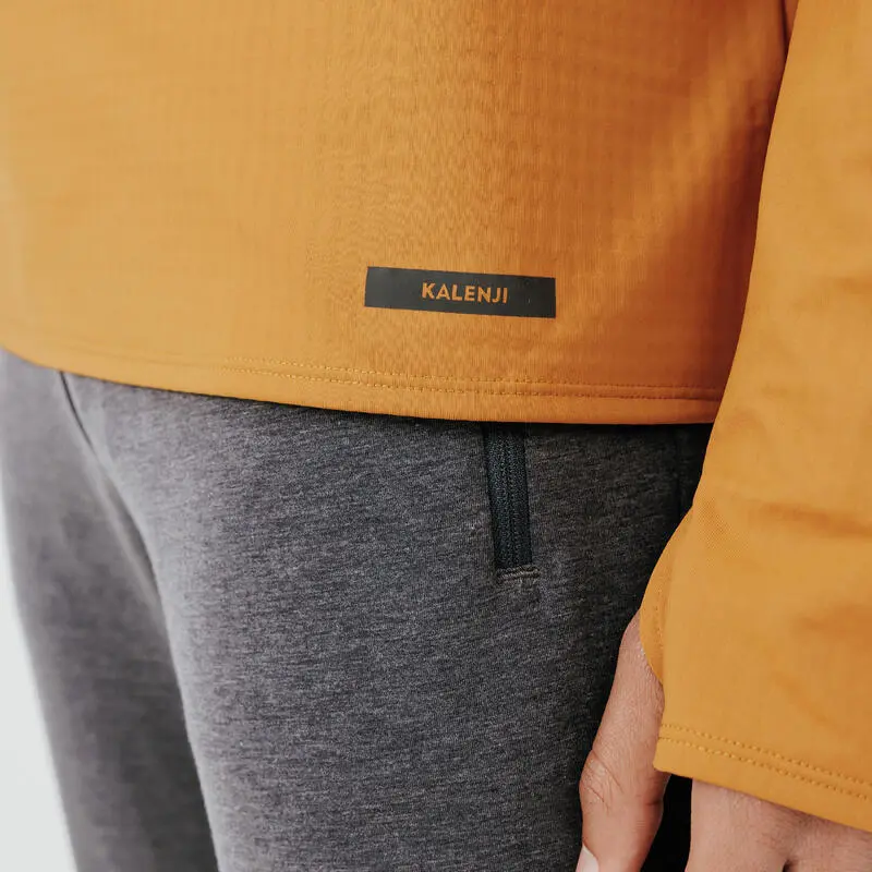 Kalenji Sudadera Running Hombre Manga Larga Cálida Warm 500 Ocre - Imagen 5