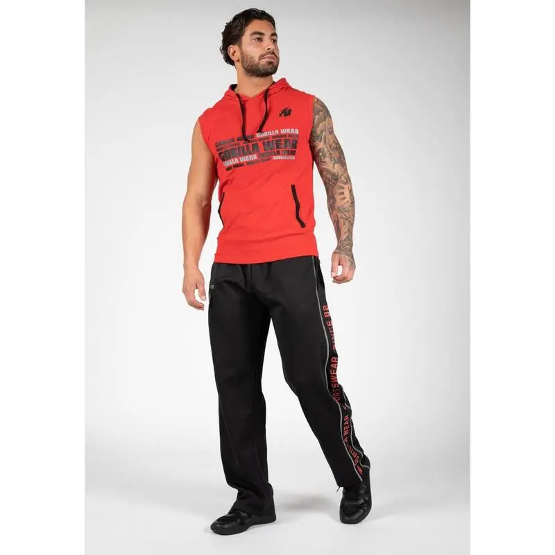 Sudadera Sin Mangas Con Capucha Poliéster Hombre GORILLA WEAR Melbourne Rojo - Imagen 3