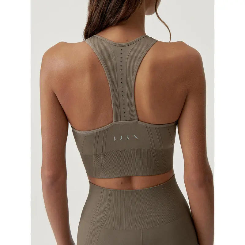 Born Living Yoga Top Deportivo De Mujer En Tejido Seamless De Sujecci贸n Media - Imagen 2