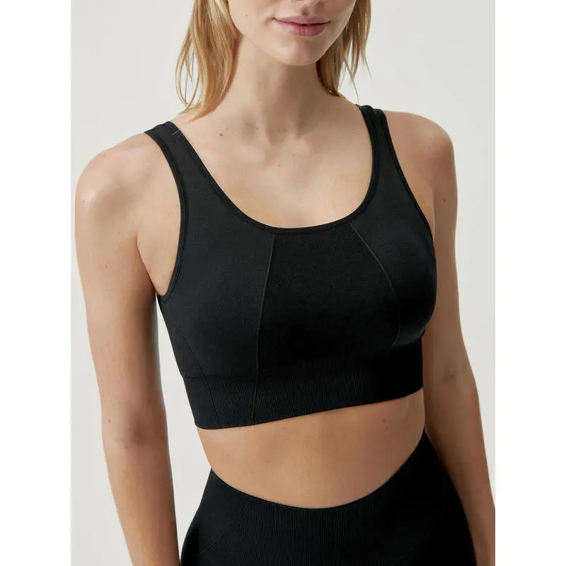 Born Living Yoga Top Deportivo De Mujer En Tejido Seamless De Sujecci贸n Media