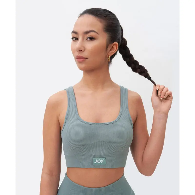 Joy Studio Top Sujetador Deportivo Acanalado Sweet Line - Verde