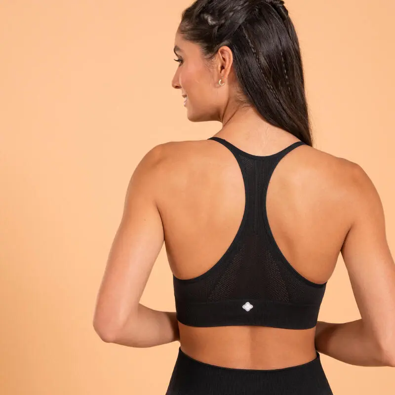 KIMJALY Top-Sujetador Yoga Premium Negro Sin Costuras - Imagen 2