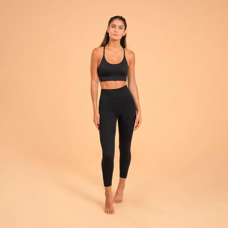 KIMJALY Top-Sujetador Yoga Premium Negro Sin Costuras - Imagen 3