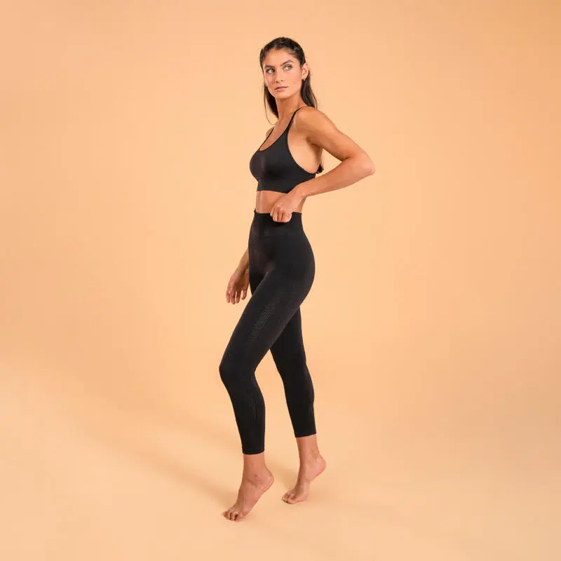 KIMJALY Top-Sujetador Yoga Premium Negro Sin Costuras - Imagen 4