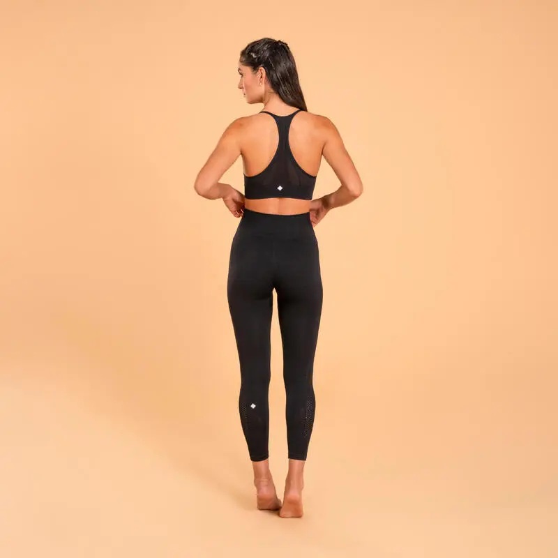 KIMJALY Top-Sujetador Yoga Premium Negro Sin Costuras - Imagen 5