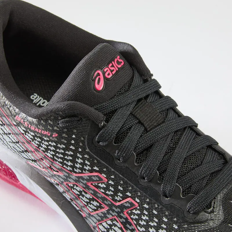 Zapatillas Running Asics Gel Stratus Knit 2 Mujer Gris Rosa - Imagen 3