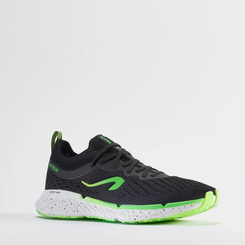 Zapatillas Running Kiprun KN500 Hombre Negro Verde - Imagen 3